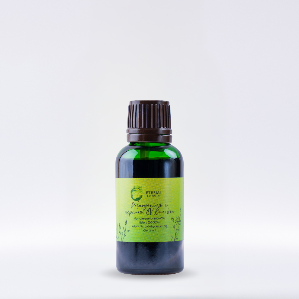 PELARGONIUM X ASPERUM CV BOURBON | Geranijos eterinis aliejus