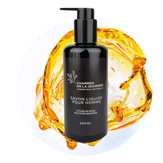 SAVON LIQUIDE POUR HOMME À L'HUILE DE NIGELLE NOIRES  ET À L'HUILE ESSENTIELLE | Skystas muilas su juodųjų kmynų aliejumi ir eteriniais aliejais